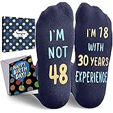HAPPYPOP Funny Birthday Gift Ideas - 45th 50th Birthday Socks for Man Women in Their 40s