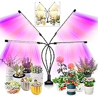 LEOTER Grow Light for Indoor Plants - Upgraded Version 80 LED Lamps with Full Spectrum & Red Blue Spectrum, 3/9/12H Timer, 10