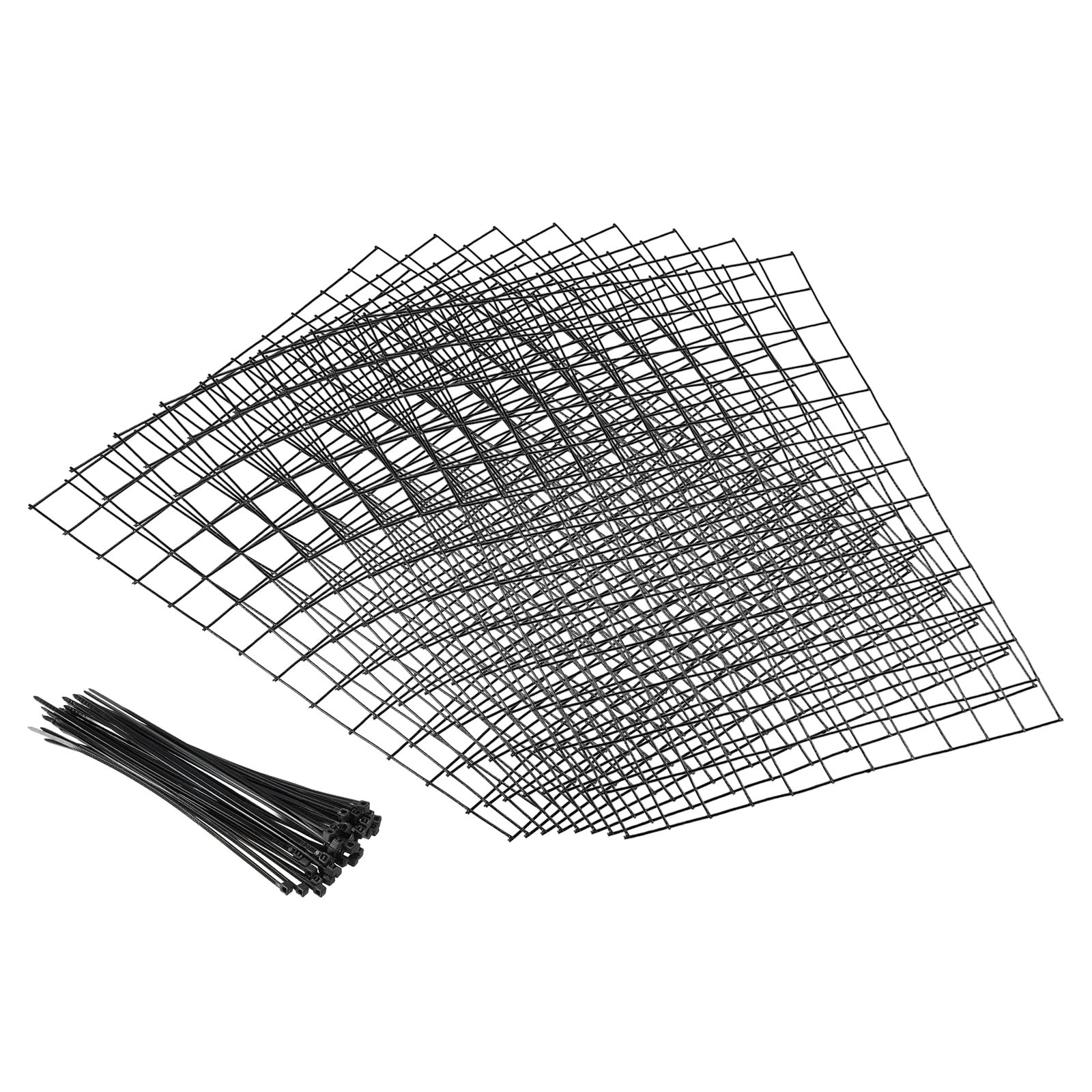 PATIKIL 13"x15.7" Small Wire Plant Protectors, 8 Pack Square Wire Plant Cages Garden Mesh Plant Wire Cage for Plant Vegetable Protection