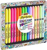 BIC Highlighter Collection Box Assorted 9 Intense 6 Pastel Colours 15 Pack
