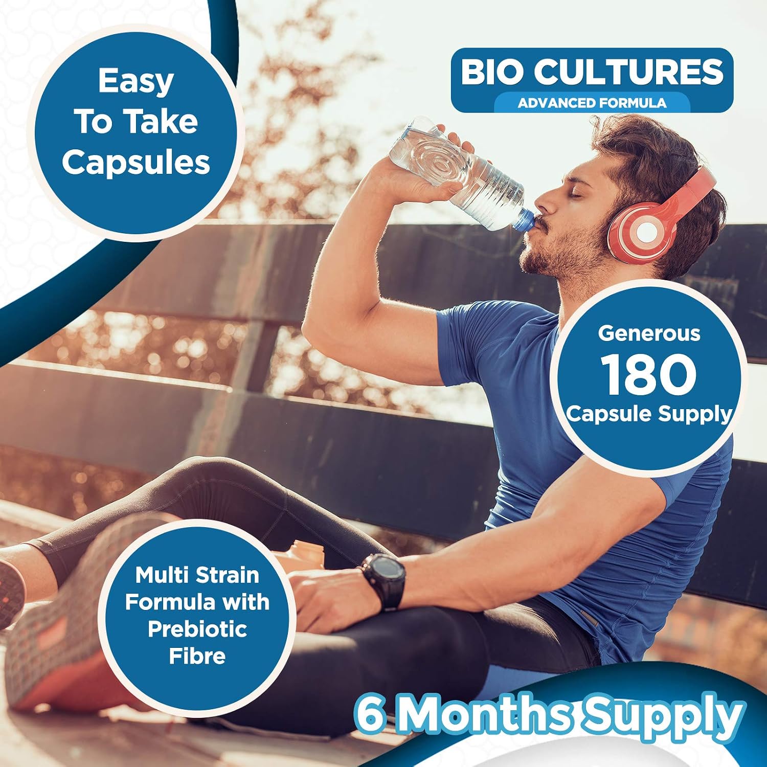 Bio Cultures Complex Probiotics & Prebiotics 60 Billion CFU, 6 Month Supply, for Gut Health with Lactobacillus Rhamnosus - Image 5