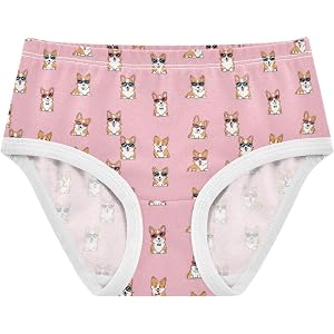 OTVEE Country Goose Hat Floral Design Girls Briefs Breathable Toddler Pan | 95% cotton 5% spandex, soft elastic waistband, ta