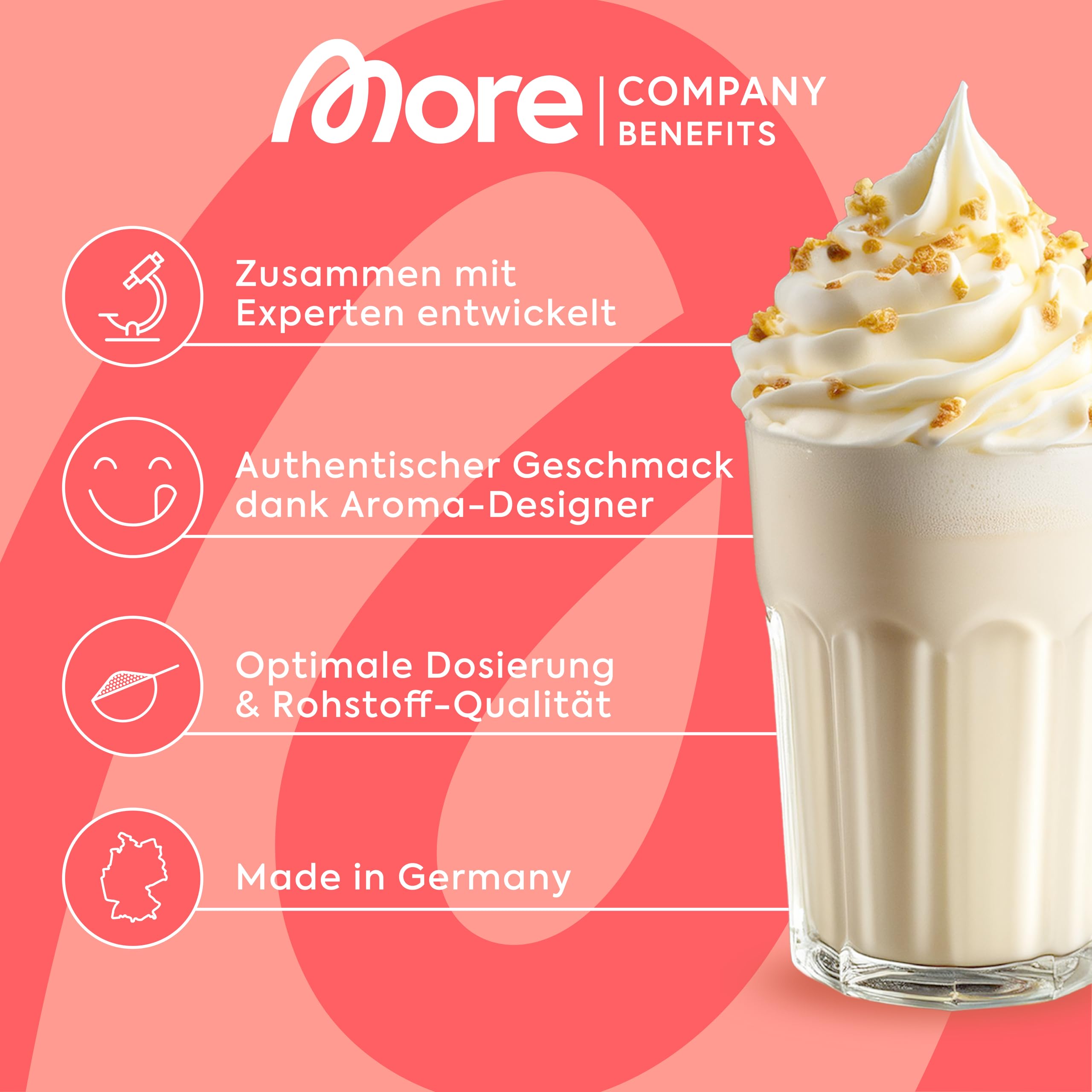 MORE Chunky Flavour, Milchreis Zimt, 150 g, vegan, Geschmackspulver zum Süßen, ohne viel Zucker und Kalorien, mit Inulin und Laktase - made in Germany 5