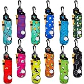 WILLBOND 12 Pcs Golf Ball Tee Holder Neoprene Pouch Golf Ball Carry Bag Multicolor Portable Accessories for Man Woman