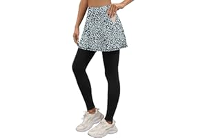 LouKeith Skirted Leggings for Women Athletic Skirt with Leggings Tennis Skirt Yoga Running Golf Skirts with 4 Pockets