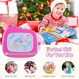 Smasiagon Magnetic Drawing Pad Toddler Doodle Board 8.9in Rose view 3