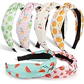DiyJibb Headbands for Women Girls - 6PCS Stylish Top Knotted Headbands - Knotted Headband for Women - Head Bands Wide Hairband Hair Accessories