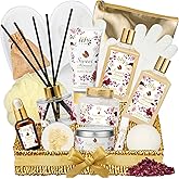 Valentines Day Gifts Spa Gift Basket Set for Women 17-Piece Almond Luxury Spa Gift Set Bath & Body Care Kit with Shower Gel | Christmas, Mothers Day Gift for Mom, Birthday Gifts for Her, Wife, Mom