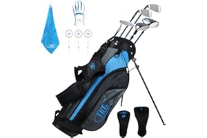 TKG Sports Youth Golf Set - Kids Golf Clubs, Stand Bag, Rain Cover, Glove, Towel, Tees, Balls - Great for Summer Camp Activity, Outdoor Games, and Recreation