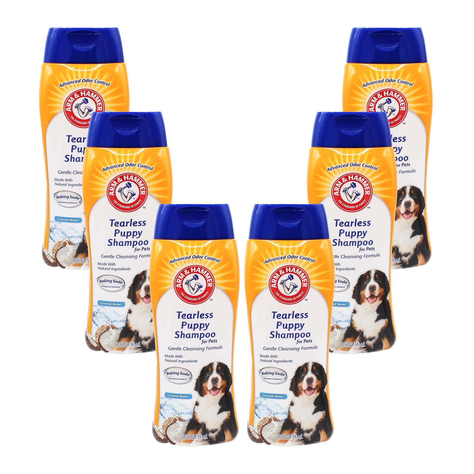 Arm & Hammerfor Pets Tearless Puppy Shampoo | Gentle & Effective Tearless Shampoo for All Dogs & Puppies | Coconut Water Scent Your Dog Will Love, 20 Ounces - 6 Pack