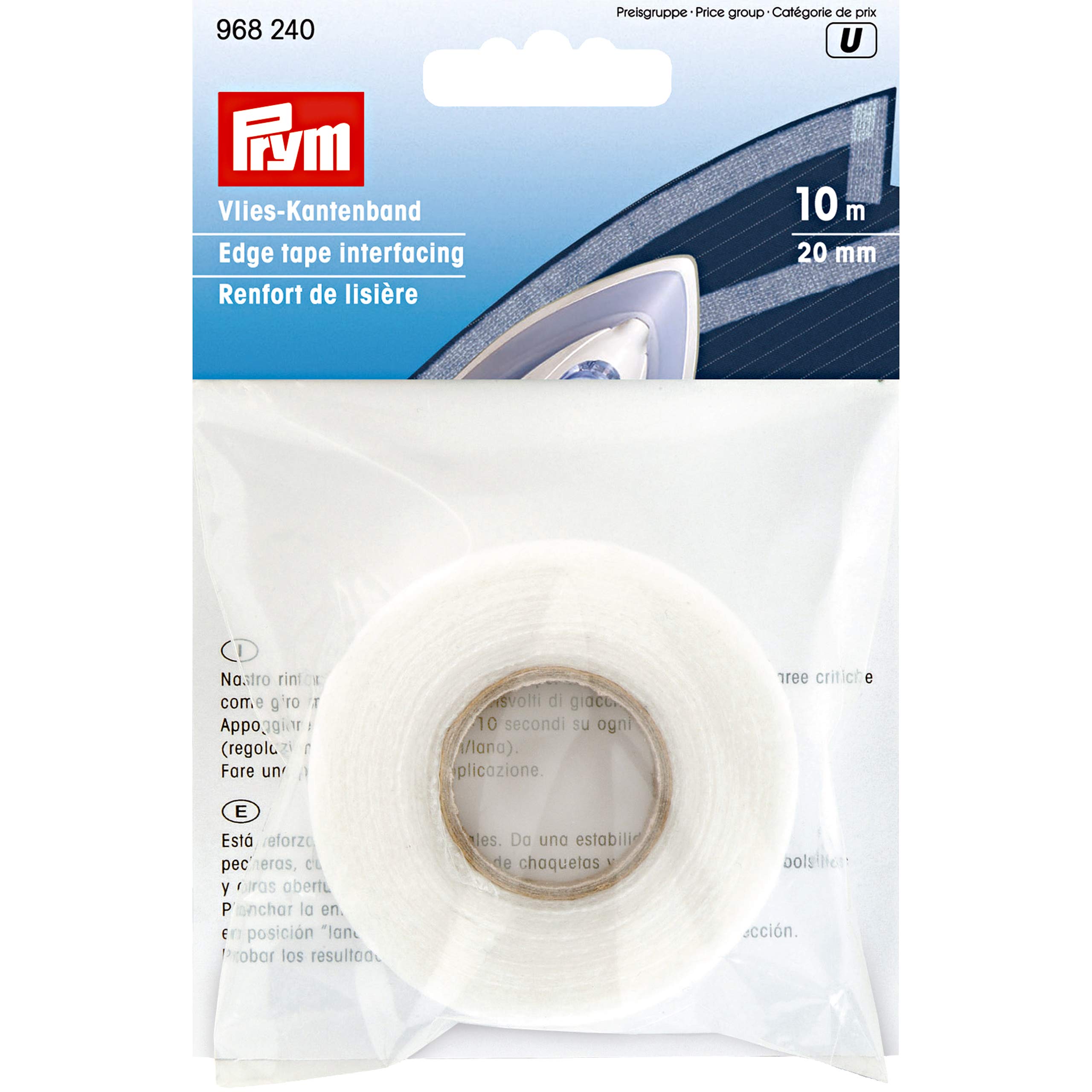 Prym PRYM_968240-1 Edge Tape interfacing 20 mm White