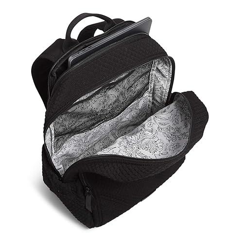 Vera Bradley Women's Microfiber Campus Backpack, Classic Black