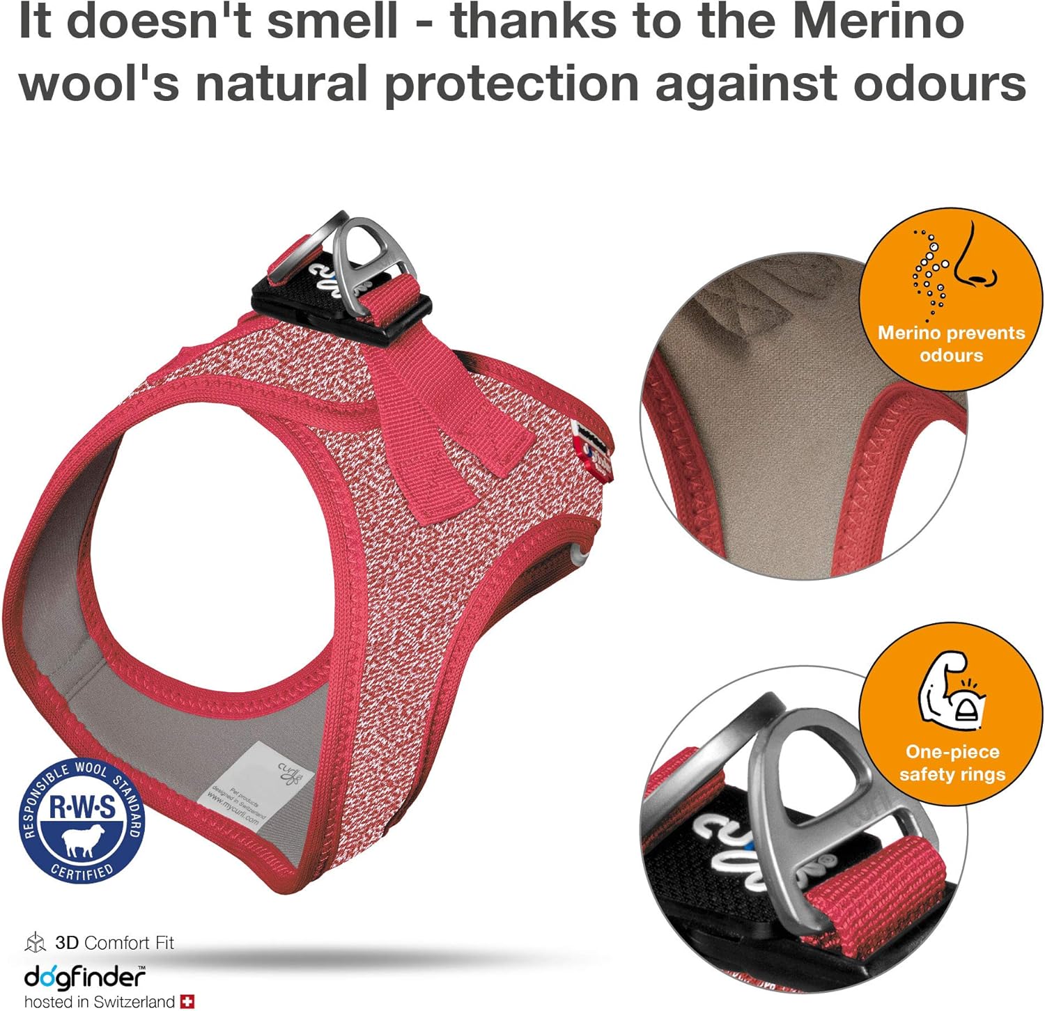 Vest Harness Merino Red XS - Image 4