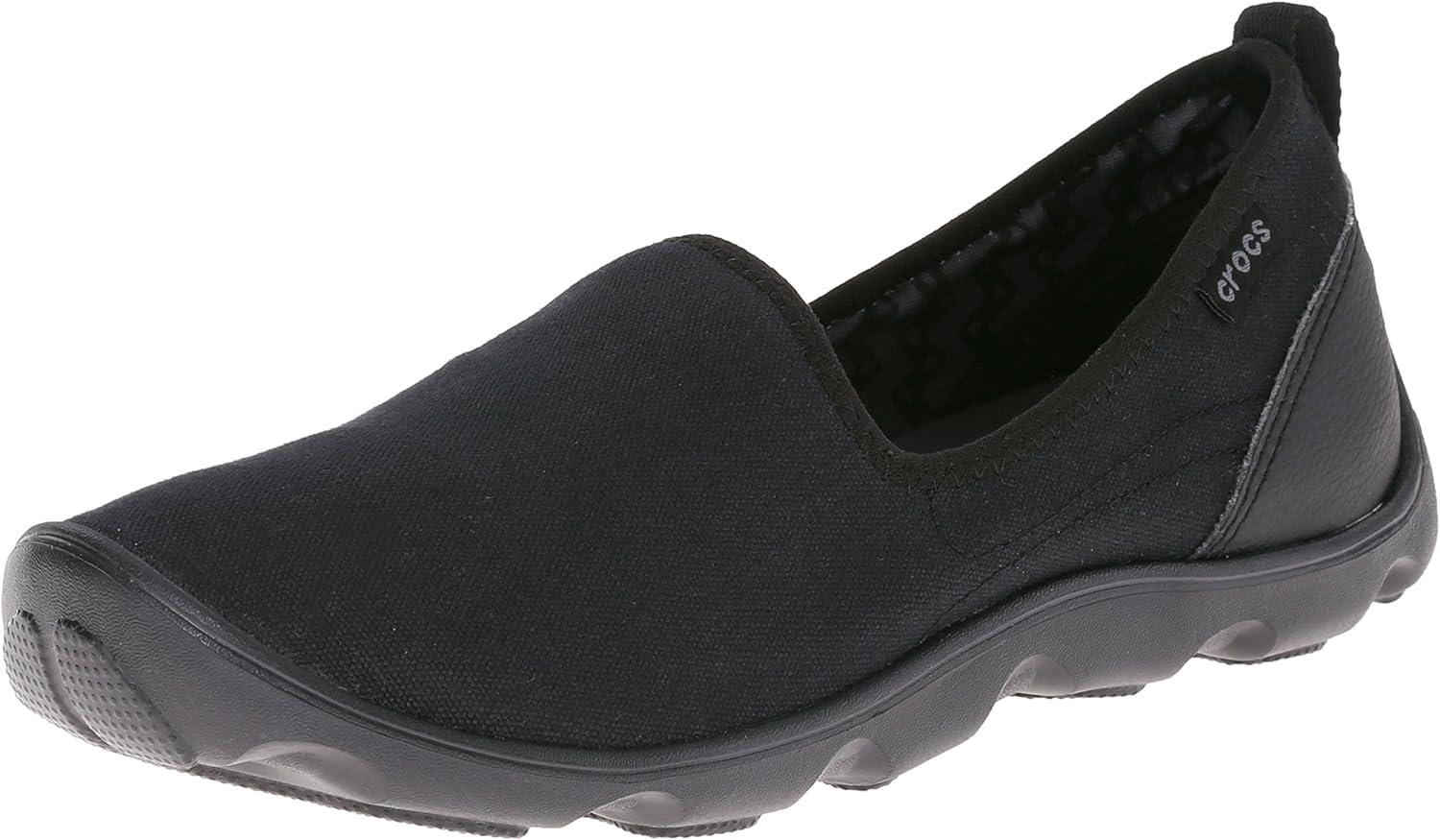 black canvas crocs