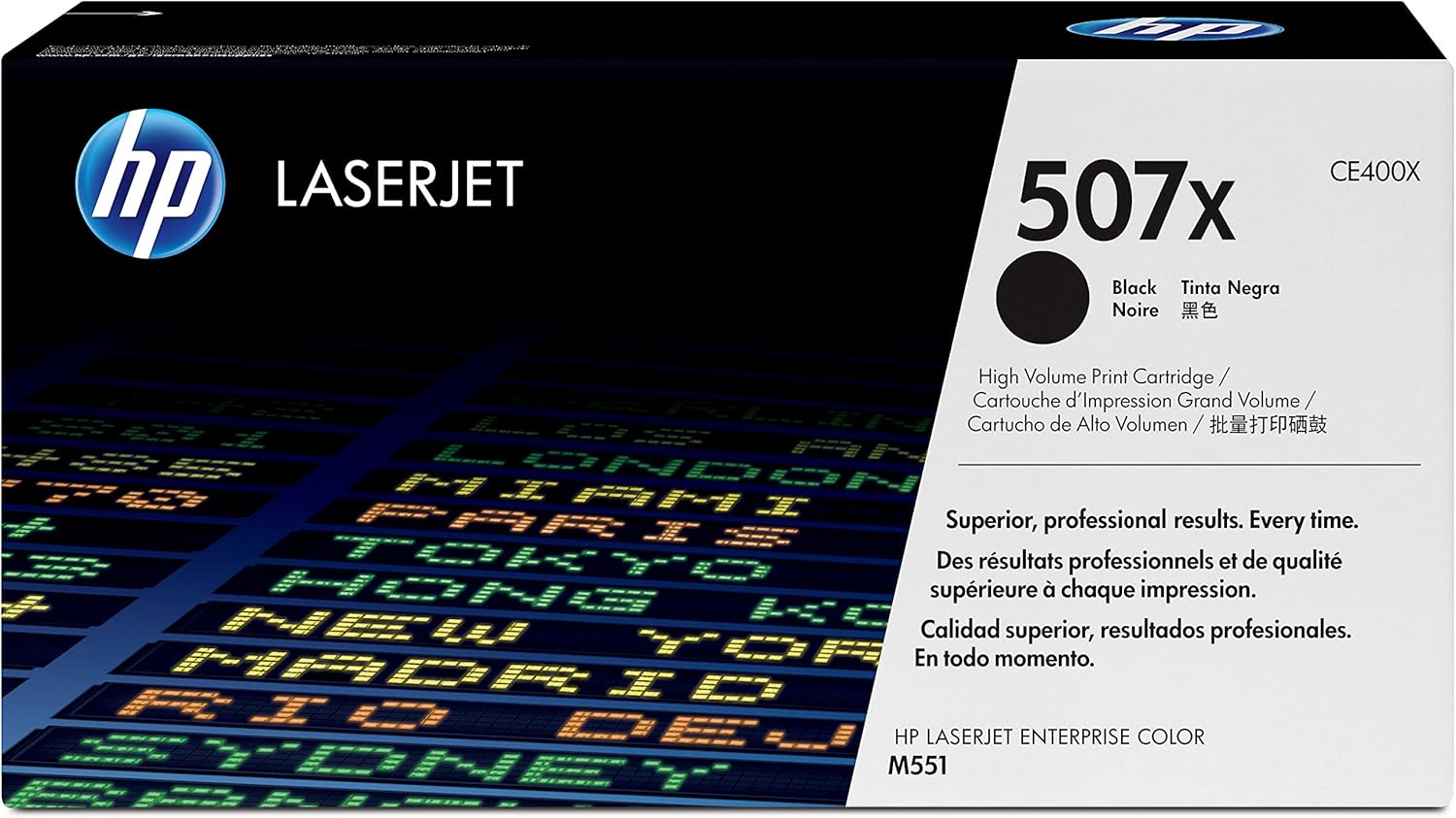 HP CE400X 507X High Yield Original LaserJet Toner Cartridge, Black, Single Pack