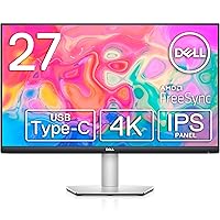 Dell S2722QC 27インチ 4K モニター (3年間無輝点交換保証/IPS非光沢/USB Type-C・HDMIx2/sRGB 99%/縦横回転・高さ調整/4ms/AMD FreeSync/スピーカー付)