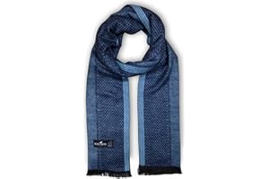Livativ Bleu Nero Luxurious Winter Scarf for Men – Large Selection of Unique Design Premium Scarves