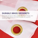 Anley 3x5 Foot Solid Red Flag - UV Fade Resistant, Brass Grommets view 3