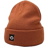 55cube Knit Cuffed Beanie for Women & Men Caramel
