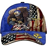 CleveFit 3D Printed, One Nation Under God Baseball Cap, American Eagle Hat for USA Patriots, Unique Design Hat