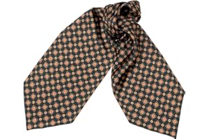 Elizabetta Men's 100% Silk Ascot Ties, Day Cravat Neckties, Handmade in Italy