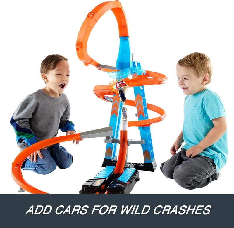 Sky Crash Tower Rennstrecke & Spielzeugauto