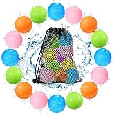 Tlitlimom 16Pcs Reusable Water Bomb Balloons, Pool Beach Toys for Kids ages 3-12, Summer Toy Water Toy for and Girls, Outdoor
