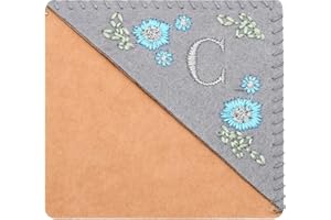 PATIKIL Personalized Embroidered Corner Bookmark, Cute Flower Felt Stitched Triangle Book Mark Page Marker for Women Men Book