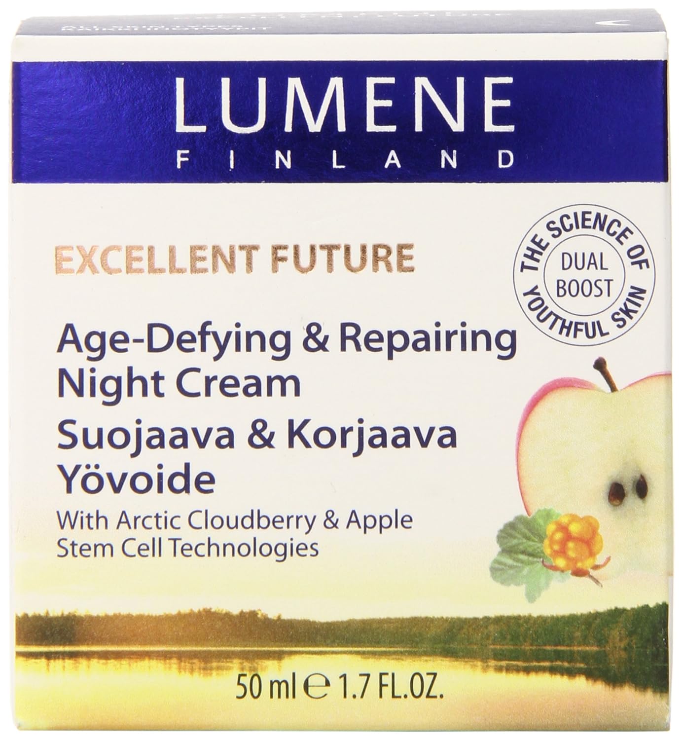 Lumene Excellent Future Age Defying and Repairing Night Cream, 1.7 Fluid Ounce