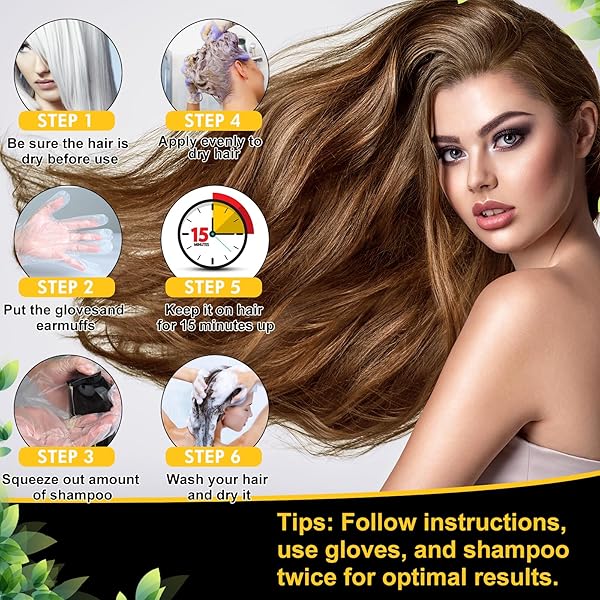 KRYNET DARK BROWN HAIR DYE SHAMPOO, 3 IN 1 COLOR SHAMPOO HAIR DYE, GREY COVERAGE SHAMPOO FOR WOMEN MEN 500M