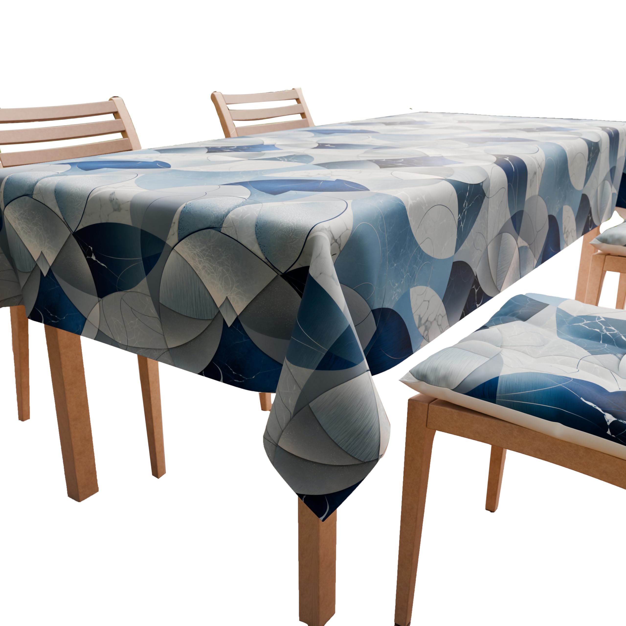 PETTI Artigiani Italiani - Table Cloth, Table Cloth, Kitchen Tablecloth in Cotton Design Lidia Blue X12 Seats (140 x 240 cm) 100% Made in Italy