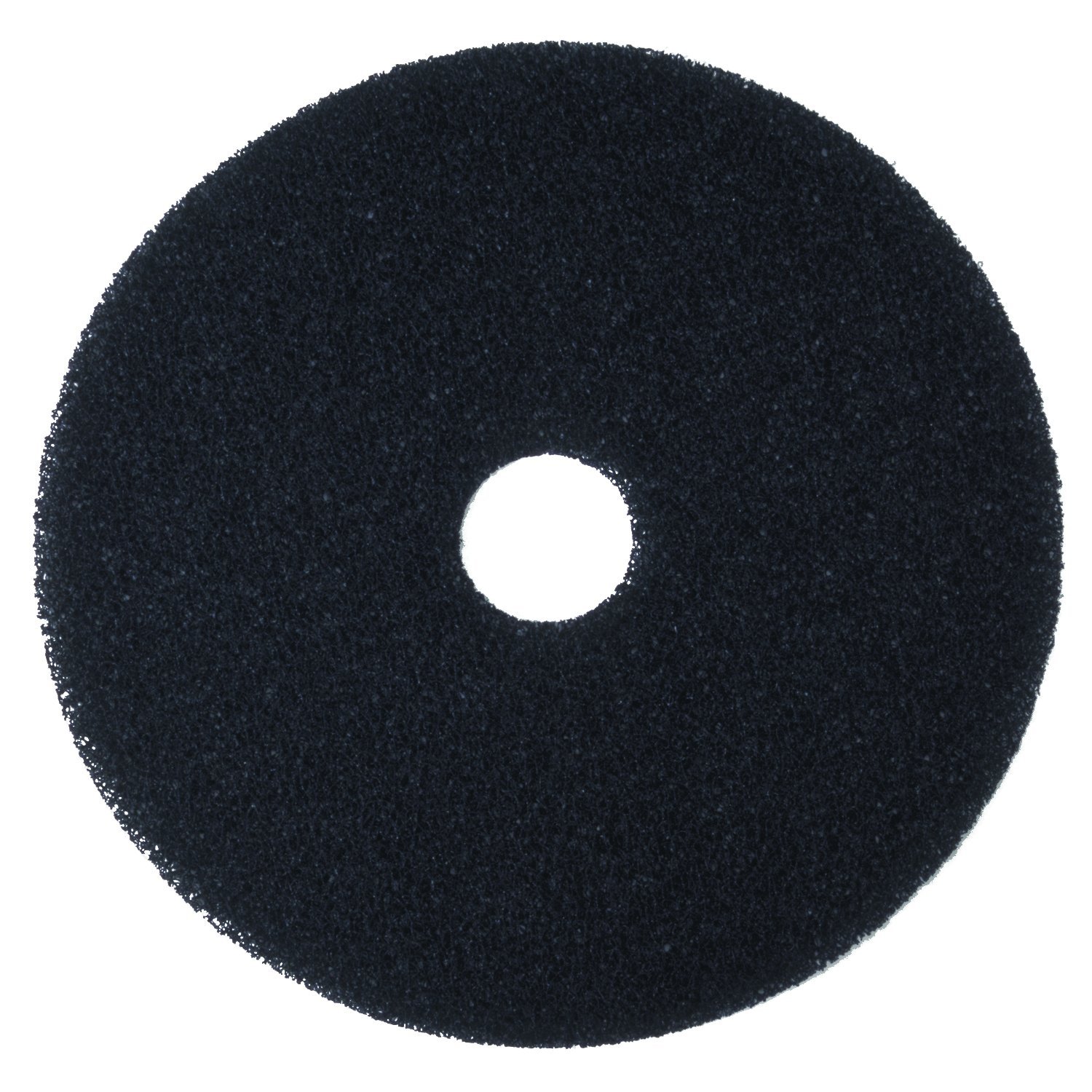 3M Black Stripper Floor Pad 7200, 15", Used with