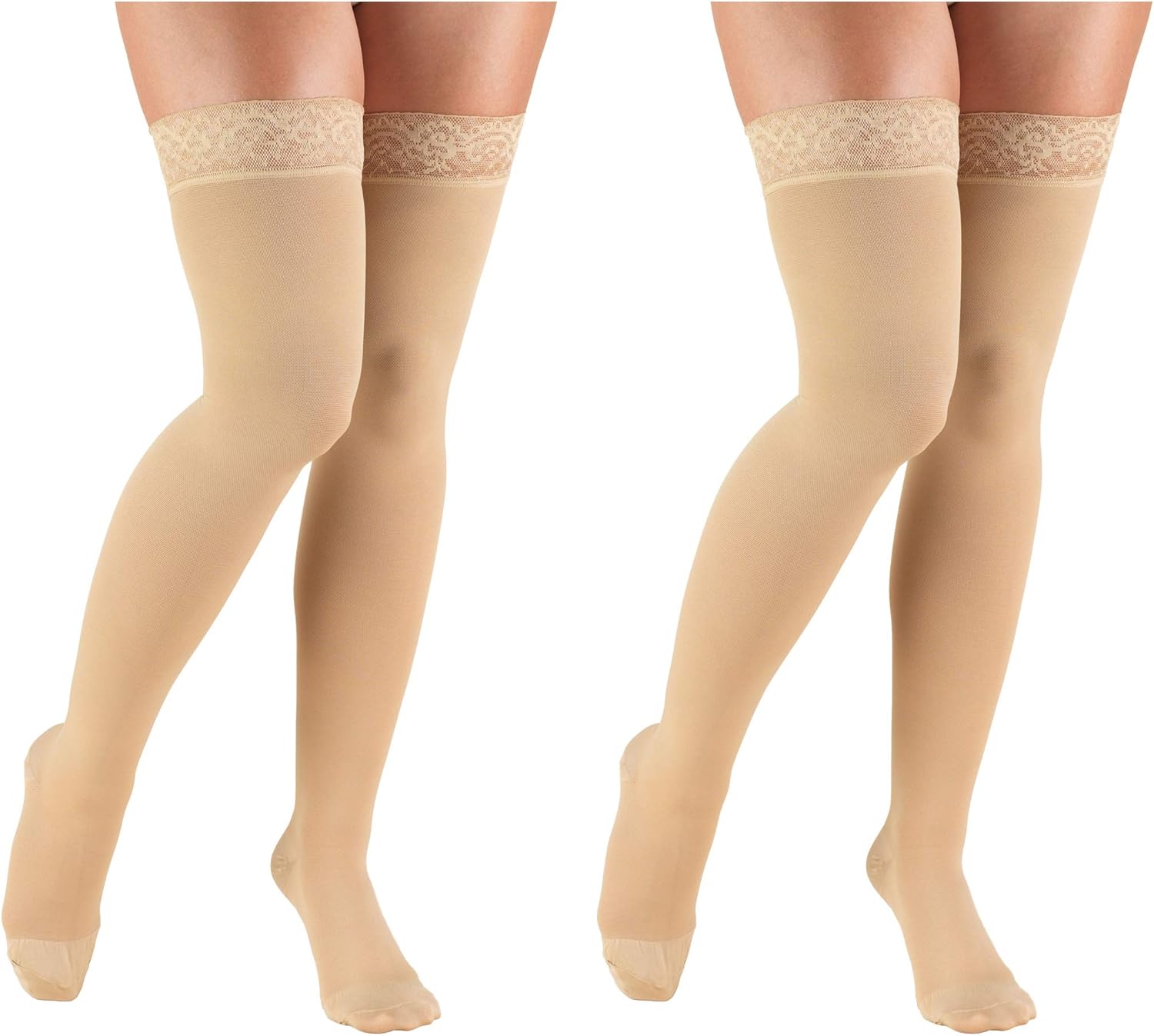 Truform Compression 2030 mmHg Thigh High Lace Top