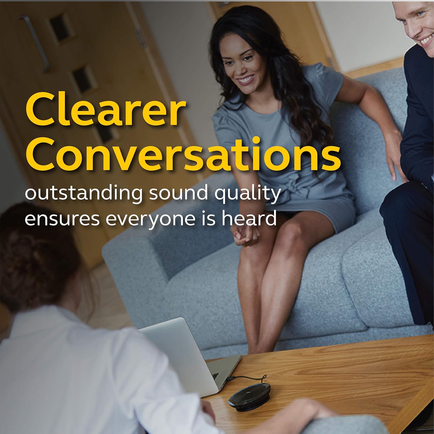 Jabra Speak 510 UC Wireless Bluetooth Speaker for Softphone and Mobile Phone – Easy Setup, Portable Speaker for Holding Meetings Anywhere with Outstanding Sound Quality