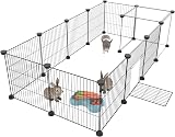 HOMIDEC Rabbit Run Dog Cage 14 Panels DIY Indoor Outdoor Fence 140x70x35CM