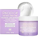 Pacifica Face Cream - Vegan Ceramide Barrier Cream w/Niacinamide & Shea Butter - Hydrating Daily Face Moisturizer Fragrance Free for Sensitive Skin, Vegan, Clean Beauty Allergy & Dermatologist Tested