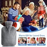 URBZUE 2L Hot Water Bottle with Fluffy Cover Large Heat Pack view 8