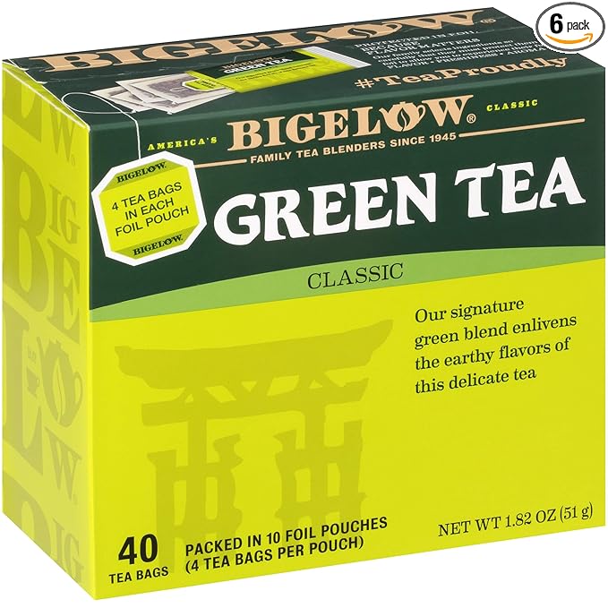 Bigelow Classic Green Tea Bags 40 Count Boxes Pack Of 6 240 Tea Bags Total Caffeinated Individual Green Tea Bags For Hot Tea Or Iced Tea Drink #types #of #hot #tea Bigelow Classic Green Tea Bags 40 Count Boxes Pack Of 6 240 Tea Bags Total Caffeinated Individual Green Tea Bags For Hot Tea Or Iced Tea Drink
