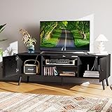 Sweetcrispy TV Stand for 55 60 inch TV, Modern Mid