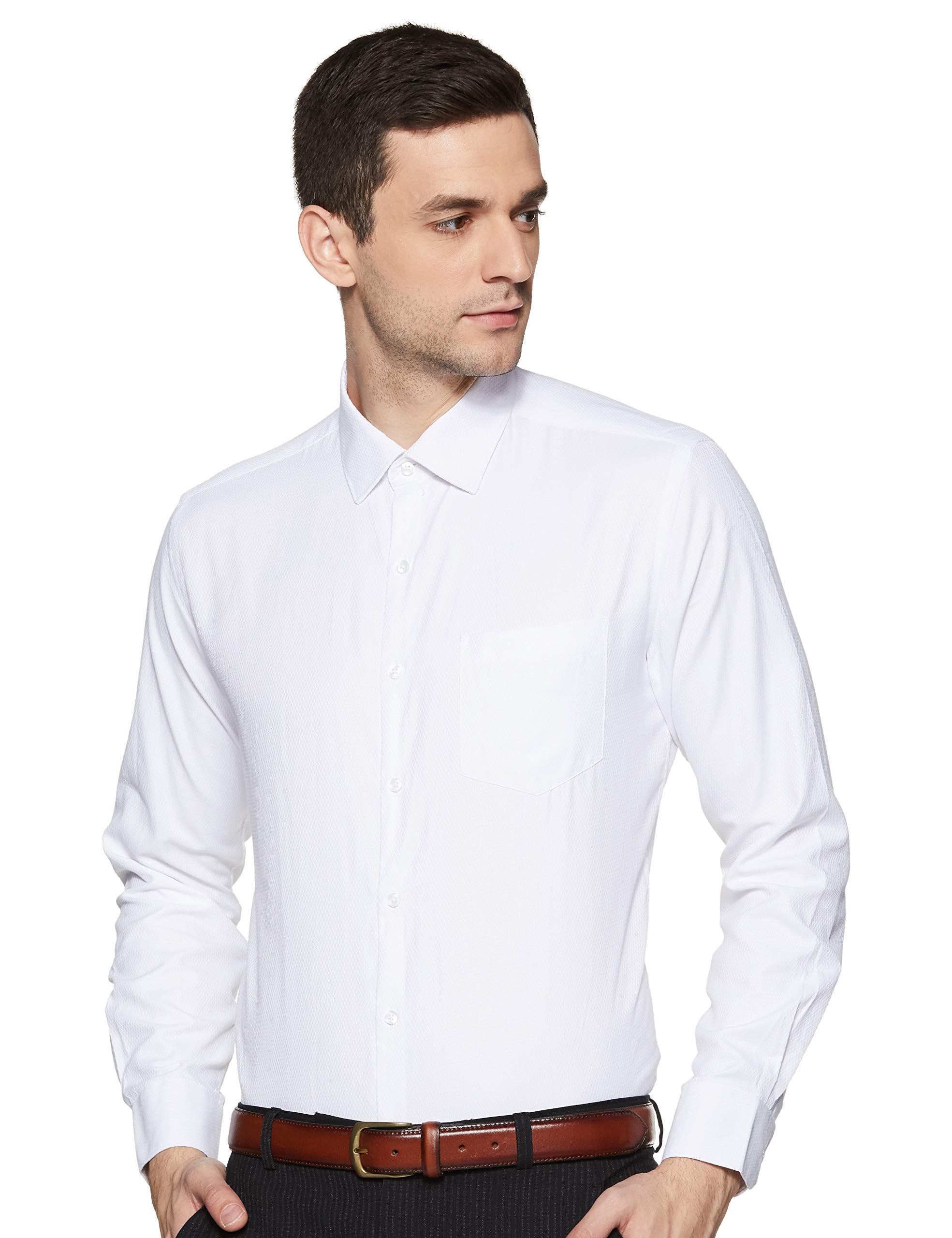 DiverseMen's Solid Regular Fit Formal Shirt