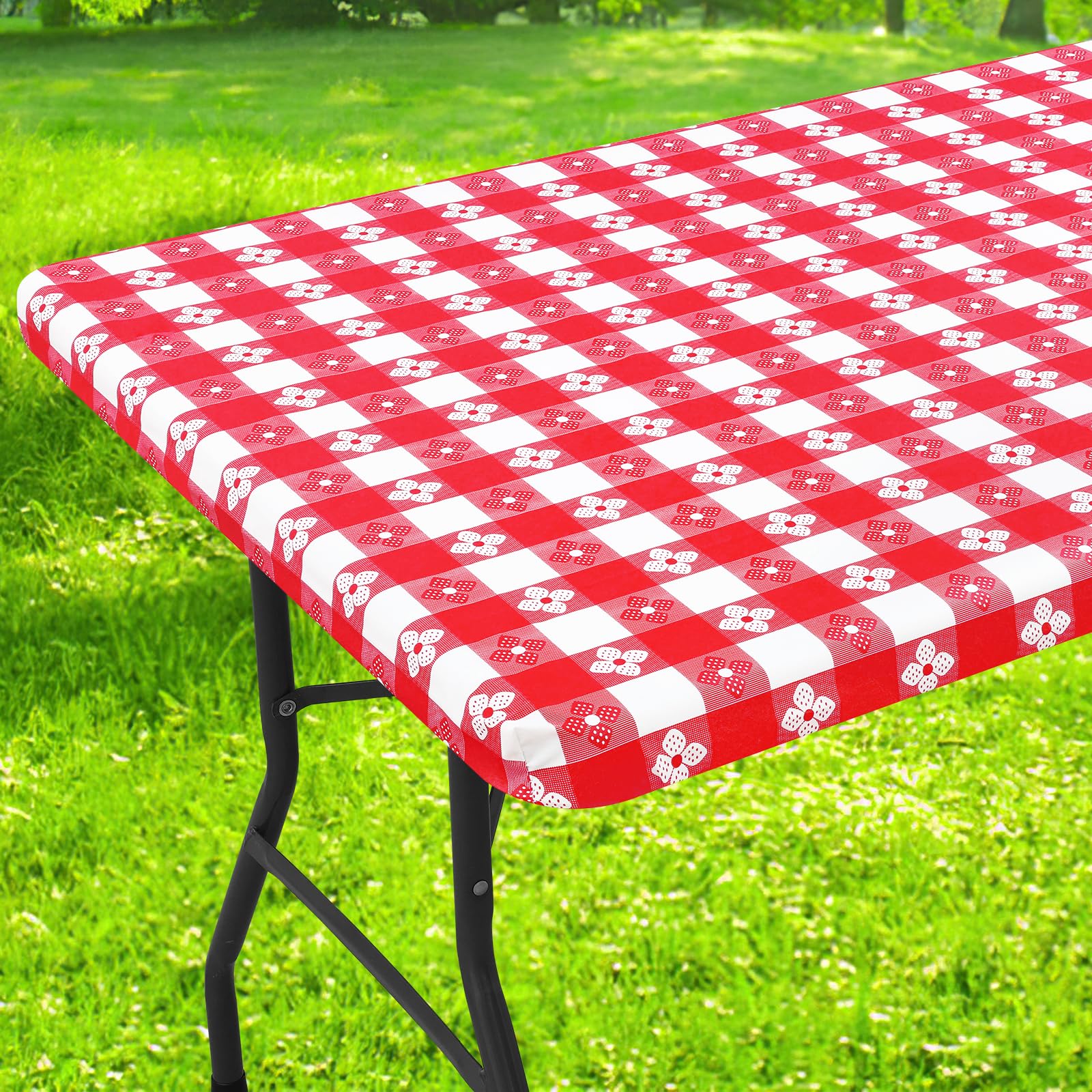 Spotjoy Rectangle Vinyl Table Cloth, Waterproof