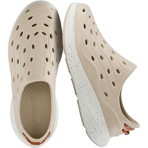 CUSHIONAIRE Fuel EVA Recovery Shoes for Men, Lightweight Slip On Waterproof Sneaker Clogs with Cushioned Footbed and Ventilat