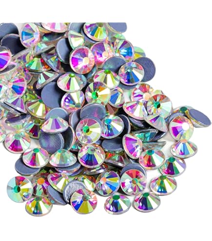 PATIKIL 1600Pcs SS20 Strass Ronde À Dos Plat 4.6-4.8mm En Verre Pour DIY Artisanat Vêtements Chaussures Décoration Ongles, Or