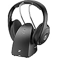 Sennheiser RS 120-W On-Ear Wireless Headphones for Crystal-Clear TV Listening with 3 Sound Modes, Lightweight Design, Easy Volume Control, 60 m Range - Black (Renewed)