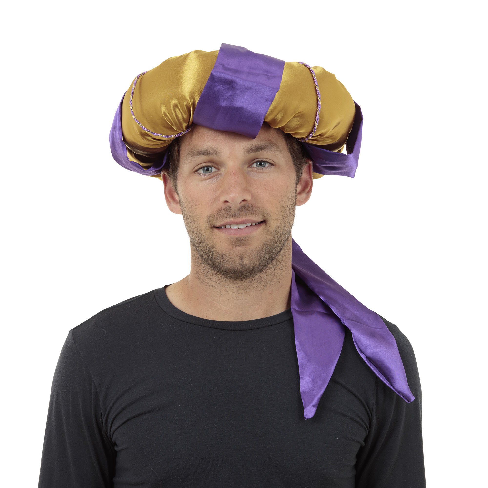 Purple & Gold Sultan Hat (Pack of 1) - Perfect Accessory for Film & TV, World & Culture, Cosplay, Festivals, & More Halloween