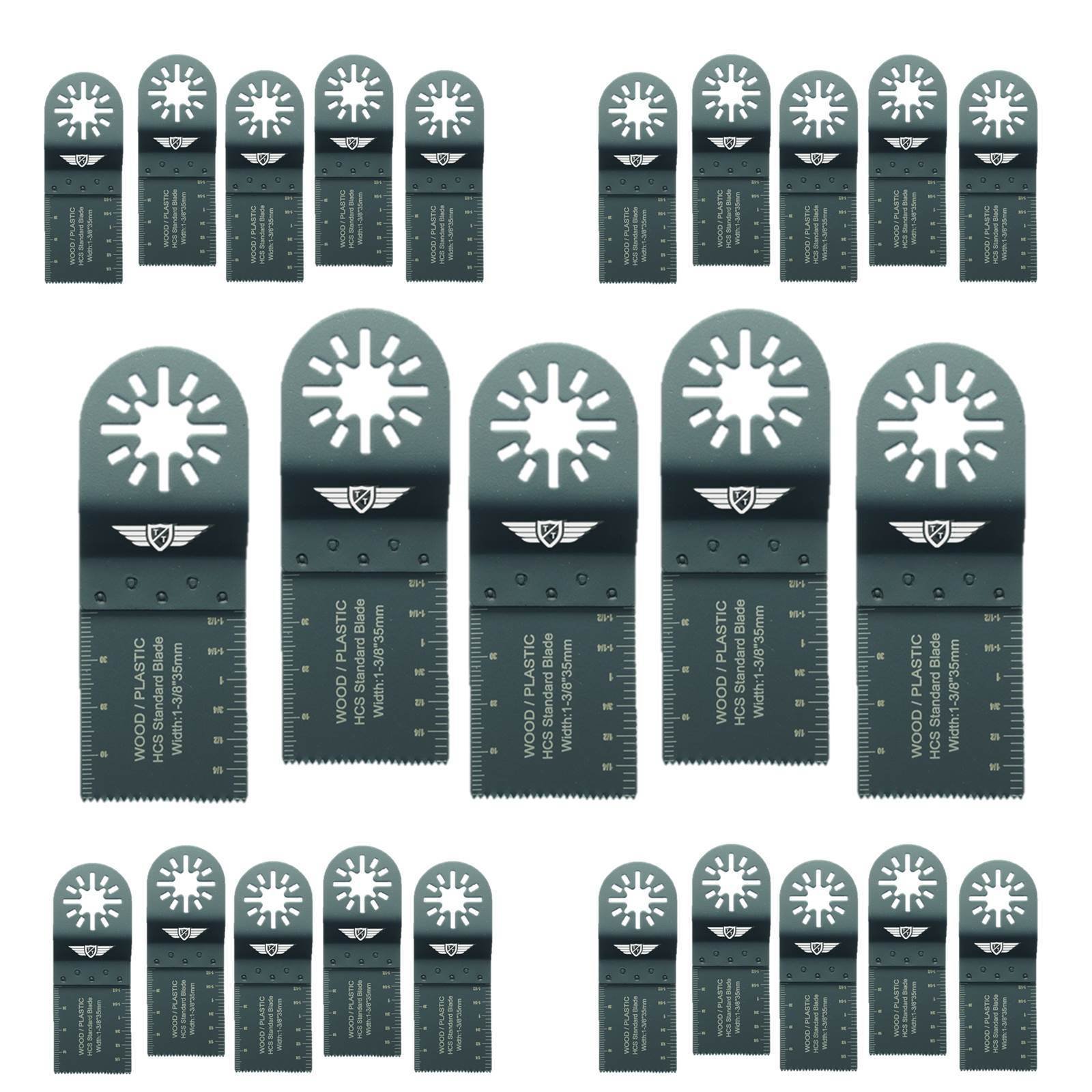 25 x 35mm TopsTools UN35F_25 Wood Cutting Blades Compatible with Bosch Fein (Non-StarLock) Makita Milwaukee Einhell Ergotools Hitachi Parkside Ryobi Worx Workzone Multi tool Accessories