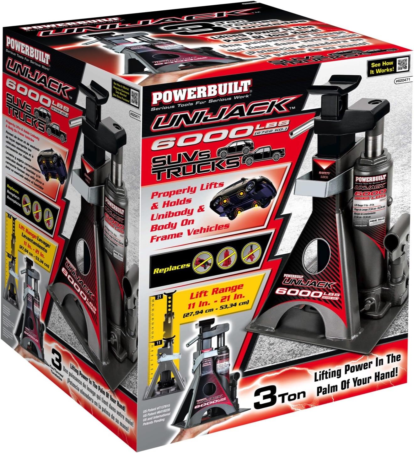 Powerbuilt 620471 Unijack - 6000 lb. Capacity: Automotive