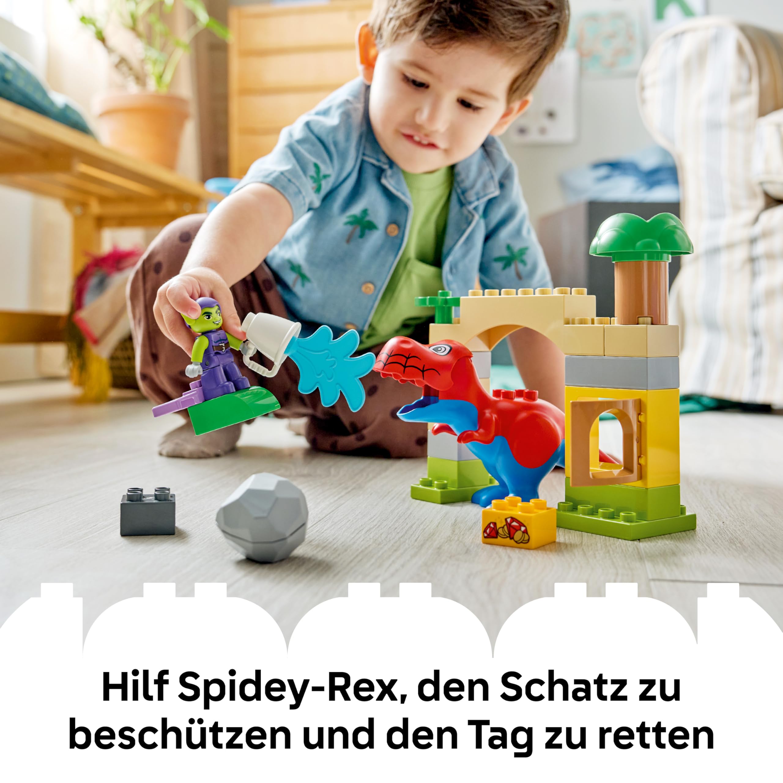 LEGO DUPLO | Spidey-Rex vs. Green Goblin - Feinmotorik Spielzeug für Kleinkinder - 2 Figuren inkl. Spidey-T-Rex - Superhelden Geschenk für Jungen ab 2 Jahren - 10463 5