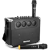 HEARTSEA Karaoke Machine with 2 Wireless Microphones, Portable Bluetooth Karaoke Speaker for Adults, Home Party & Outdoor Use, 100W 3-Way PA System, TWS Pairing, Rechargeable Battery