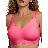COMFELIE Wireless Seamless Support Bralette Ultra-Comfort Sleep T-Shirt Bra for Large Breasts